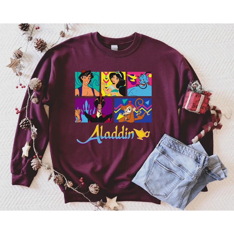 Vintage Disney Aladdin Shirt Aladdin Jasmine Genie Jafar And Abu T-shirt Walt Disney World Disneyland Trip Outfits Magic Kingdom - 5.jpg