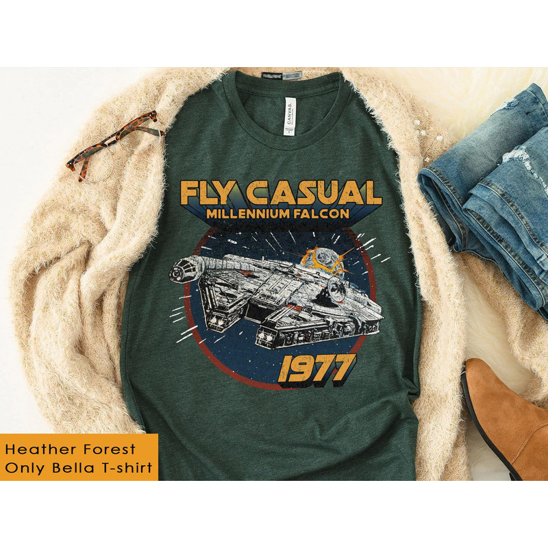 Vintage Millennium Falcon Fly Casual 1977 Star Wars Shirt Star Wars Day 2023 T-shirt May the Fourth Galaxy's Edge Walt Disney World - 2.jpg