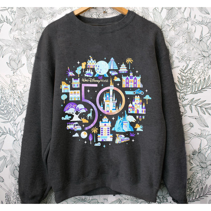 Walt Disney World 50th Anniversary Sweatshirt Disney Park Shirt Magic Kingdom Animal Kingdom Epcot Park Disneyland Vacation Trip - 5.jpg