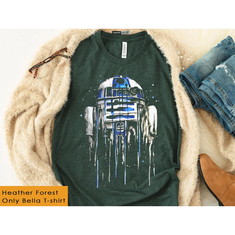 Watercolor R2-D2 Portrait Shirt Star Wars Droids T-shirt Walt Disney World Tee Galaxy's Edge Disneyland Family Vacation Trip - 5.jpg