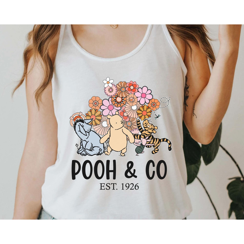 Winnie The Pooh Tigger Eeyore Sketch Floral Shirt Pooh & Co Est 1926 T-shirt Walt Disney World Disneyland Trip Funny Birthday Gift - 3.jpg