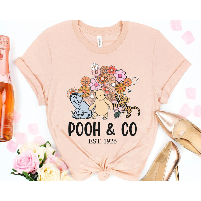 Winnie The Pooh Tigger Eeyore Sketch Floral Shirt Pooh & Co Est 1926 T-shirt Walt Disney World Disneyland Trip Funny Birthday Gift - 5.jpg
