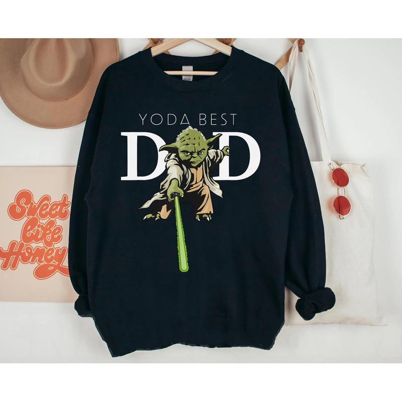 Yoda Best Dad Shirt  Star Wars Yoda Master Lightsaber T-shirt  Star Wars Dad Tee  Father's Day Gift  Dad Shirt  Dad Birthday Gift - 4.jpg