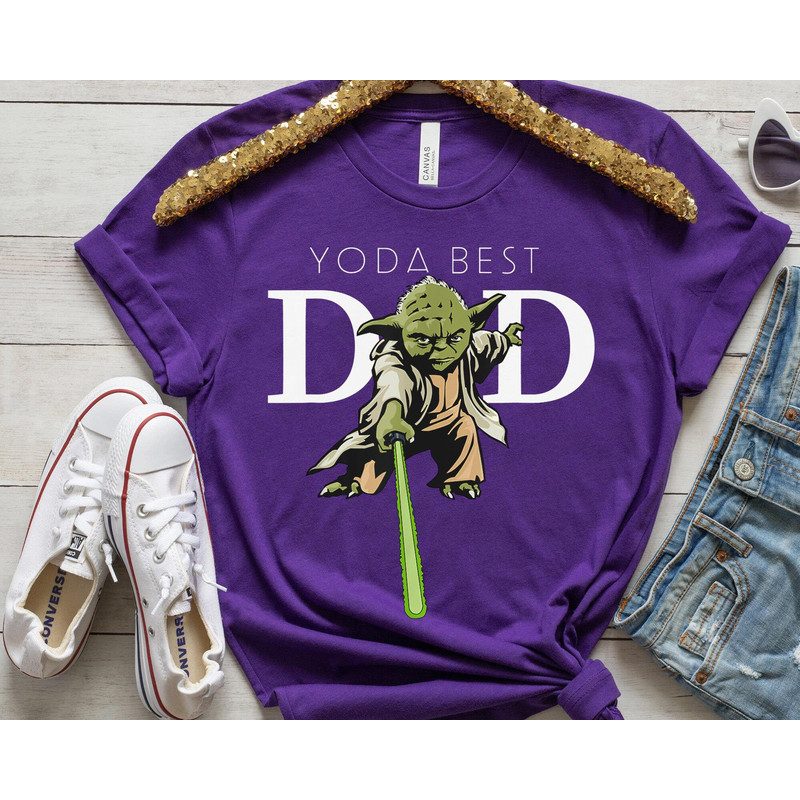 Yoda Best Dad Shirt  Star Wars Yoda Master Lightsaber T-shirt  Star Wars Dad Tee  Father's Day Gift  Dad Shirt  Dad Birthday Gift - 5.jpg