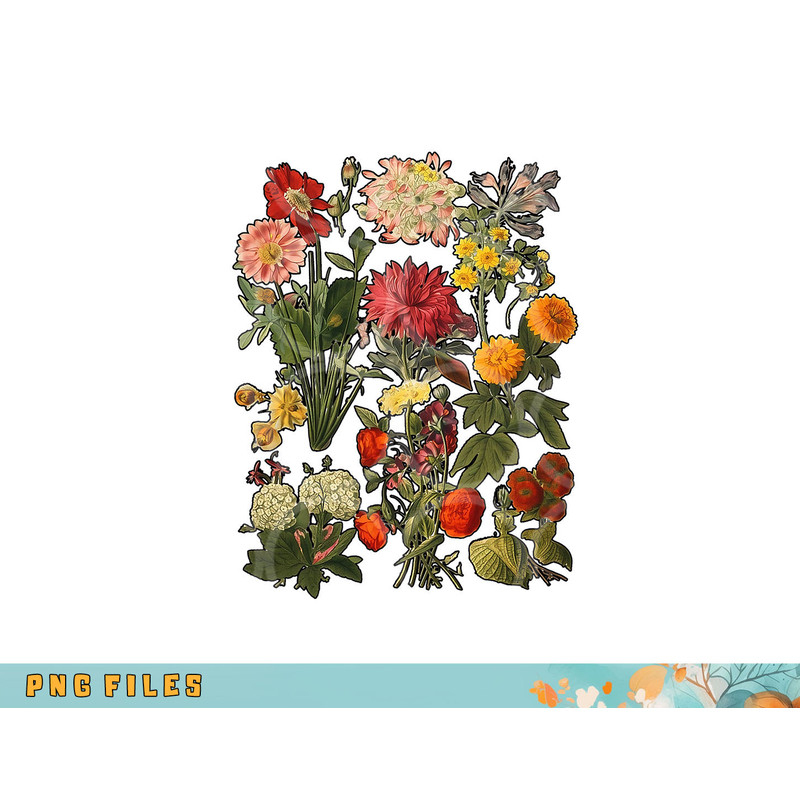 Aesthetic Cottagecore Vintage Flowers Botanical png, digital download copy.jpg