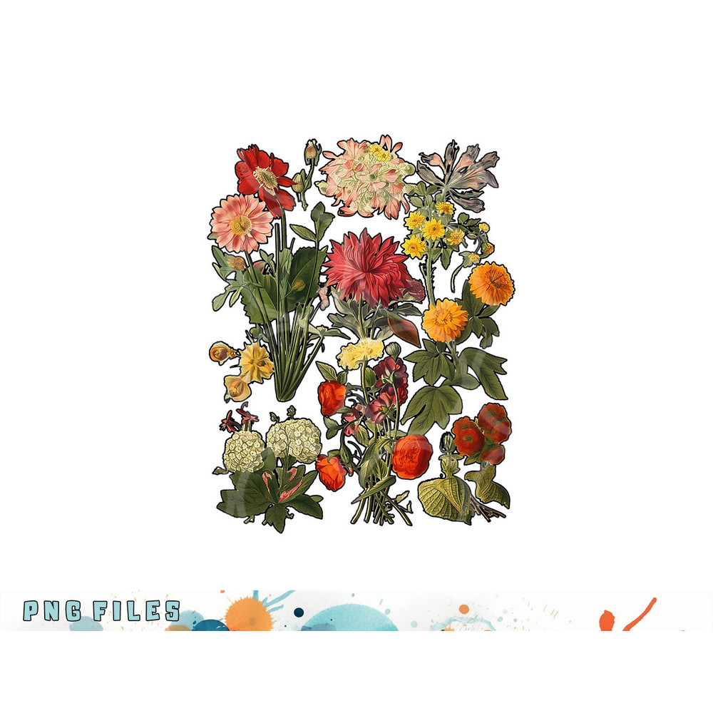 Aesthetic Cottagecore Vintage Flowers Botanical png, digital download copy.jpg