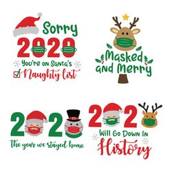 christmas 2020 svg, christmas quarantine svg, funny holiday quotes bundle, reindeer, digital, silhouette svg fies