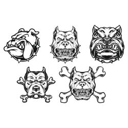 angry dog svg, pitbull face svg, pitbull dog svg, pitbull svg, american pitbull svg