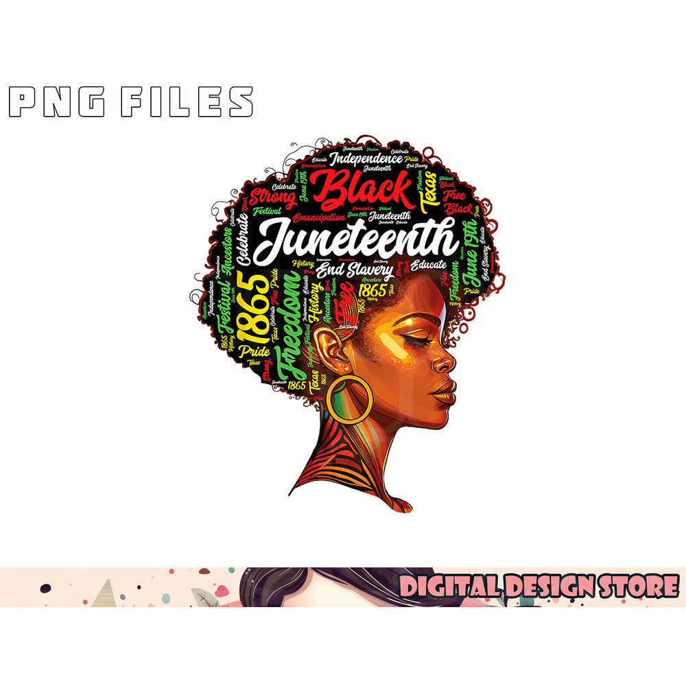 Black History Afro Queen Melanin Word Art Womens Juneteenth png, digital download copy.jpg