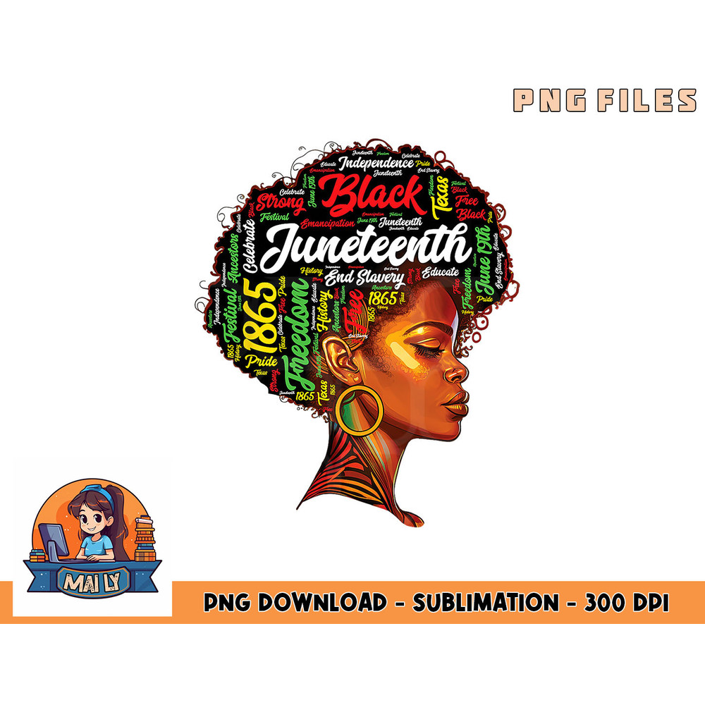 Black History Afro Queen Melanin Word Art Womens Juneteenth png, digital download copy.jpg