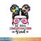 Lil Miss Kindergarten Grad Graduation Messy Bun Girls Kids png, digital download copy.jpg