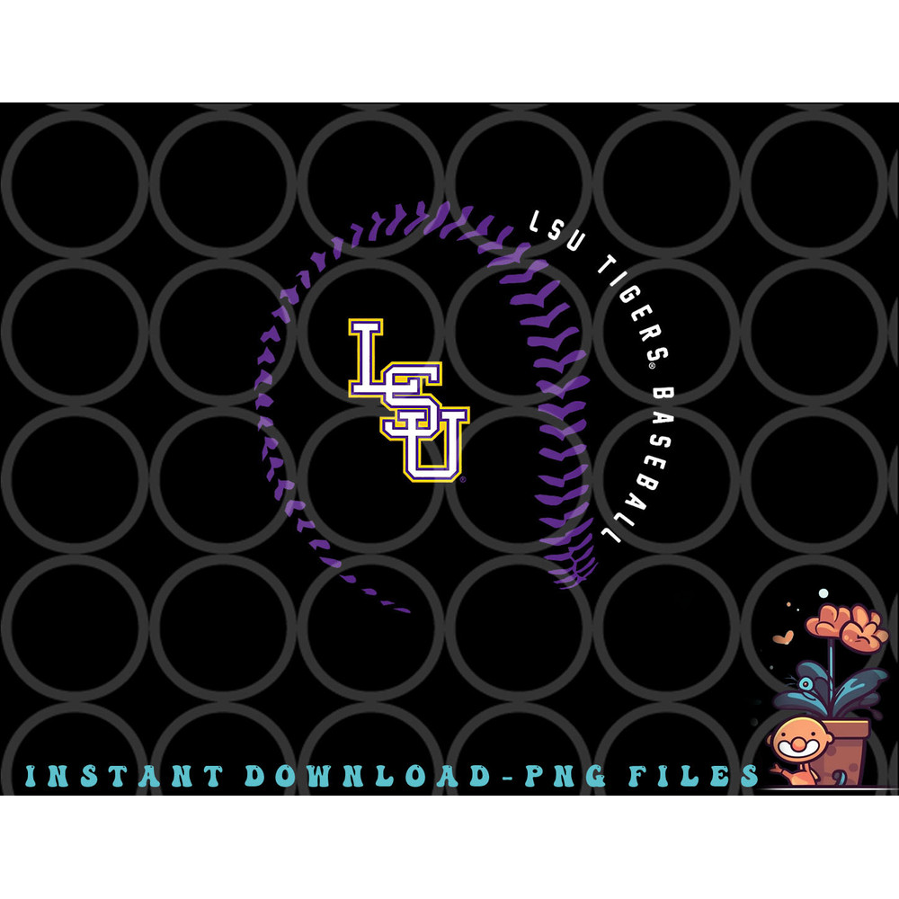LSU Tigers Baseball Fastball Gray Officially Licensed V-Neck png, digital download copy.jpg
