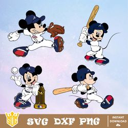 Atlanta Braves Disney Mickey Mouse Team SVG, MLB SVG, Disney SVG, Cut Files, Cricut, Clipart, Silhouette, Printable File