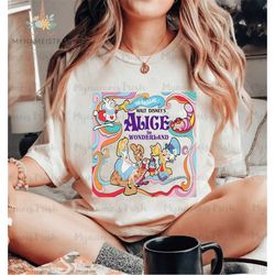 retro alice in wonderland t-shirt, vintage 90s disneyland shirt, disney princess alice shirt, disney adventures in wonde