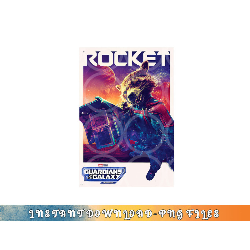 Marvel Guardians of the Galaxy Volume 3 Rocket Poster png, digital download copy.jpg