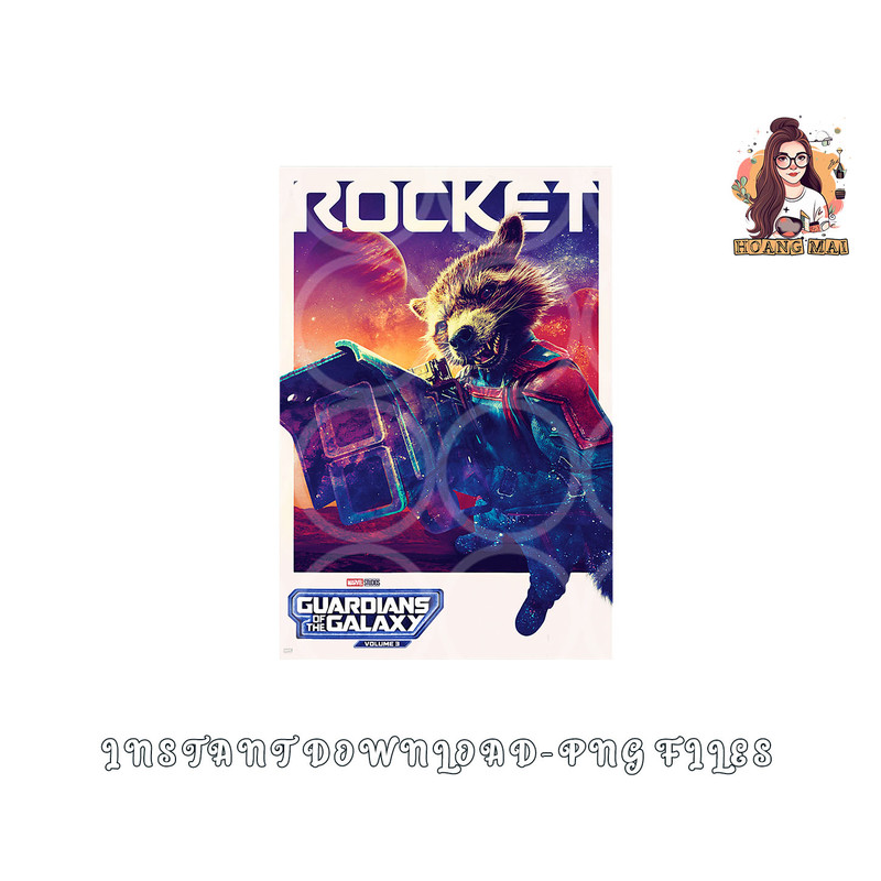 Marvel Guardians of the Galaxy Volume 3 Rocket Poster png, digital download copy.jpg