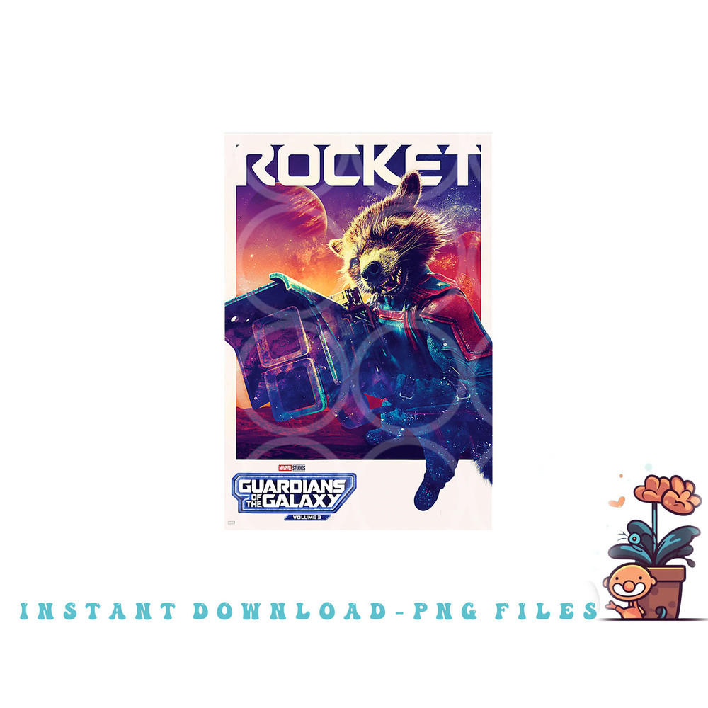 Marvel Guardians of the Galaxy Volume 3 Rocket Poster png, digital download copy.jpg