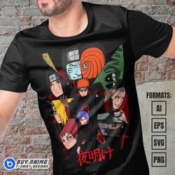 premium anime vector files, ready for dtf, dtg, sublimation printing, anime png for shirts, svg, ai, eps, png hd