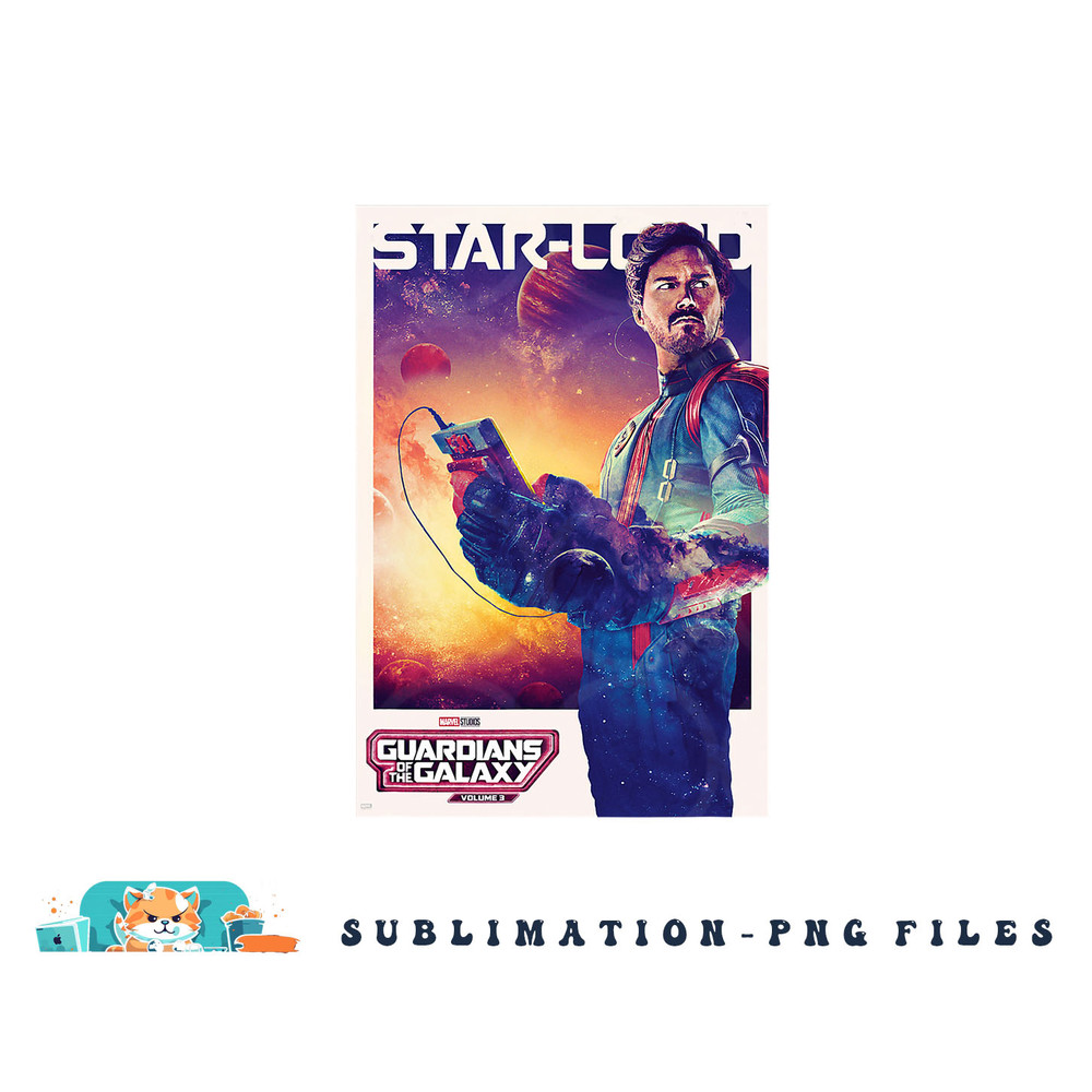 Marvel Guardians of the Galaxy Volume 3 Star-Lord Poster png, digital download copy.jpg