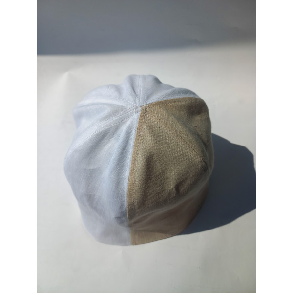 Lightweight and breathable linen bell hats. Bucket hat from the sun. Summer panama hat tulip for hot weather. Cute hat.
