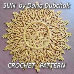 Sun doily crochet pattern