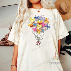 disney winnie the pooh balloons t-shirt, disney balloons shirt, disney world shirt, colorful vacay shirt, disney family