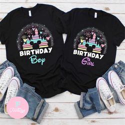 disney birthday girl/boy shirt, birthday girl disney shirt, birthday squad disney group shirts, disneyland shirt, kids d