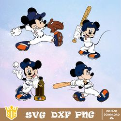 Houston Astros Disney Mickey Mouse Team SVG, MLB SVG, Disney SVG, Cut Files, Cricut, Clipart, Silhouette, Printable File
