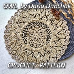 Owl doily crochet pattern