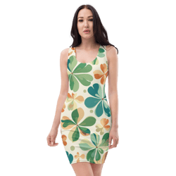 all over printed women cut and hand sewn made especially bodycon dress fitted dresses sleeveless sexy party wear