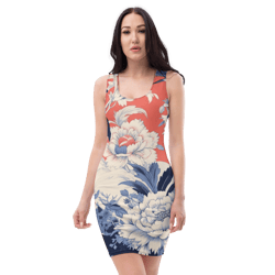 all over printed women cut and hand sewn made especially bodycon dress fitted dresses sleeveless sexy party wear
