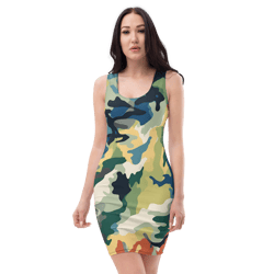 all over printed women cut and hand sewn made especially bodycon dress fitted dresses sleeveless sexy party wear