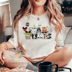 star wars disney shirt, star wars character shirt, star wars t-shirt, disney balloons group shirt, star wars trip 2023,