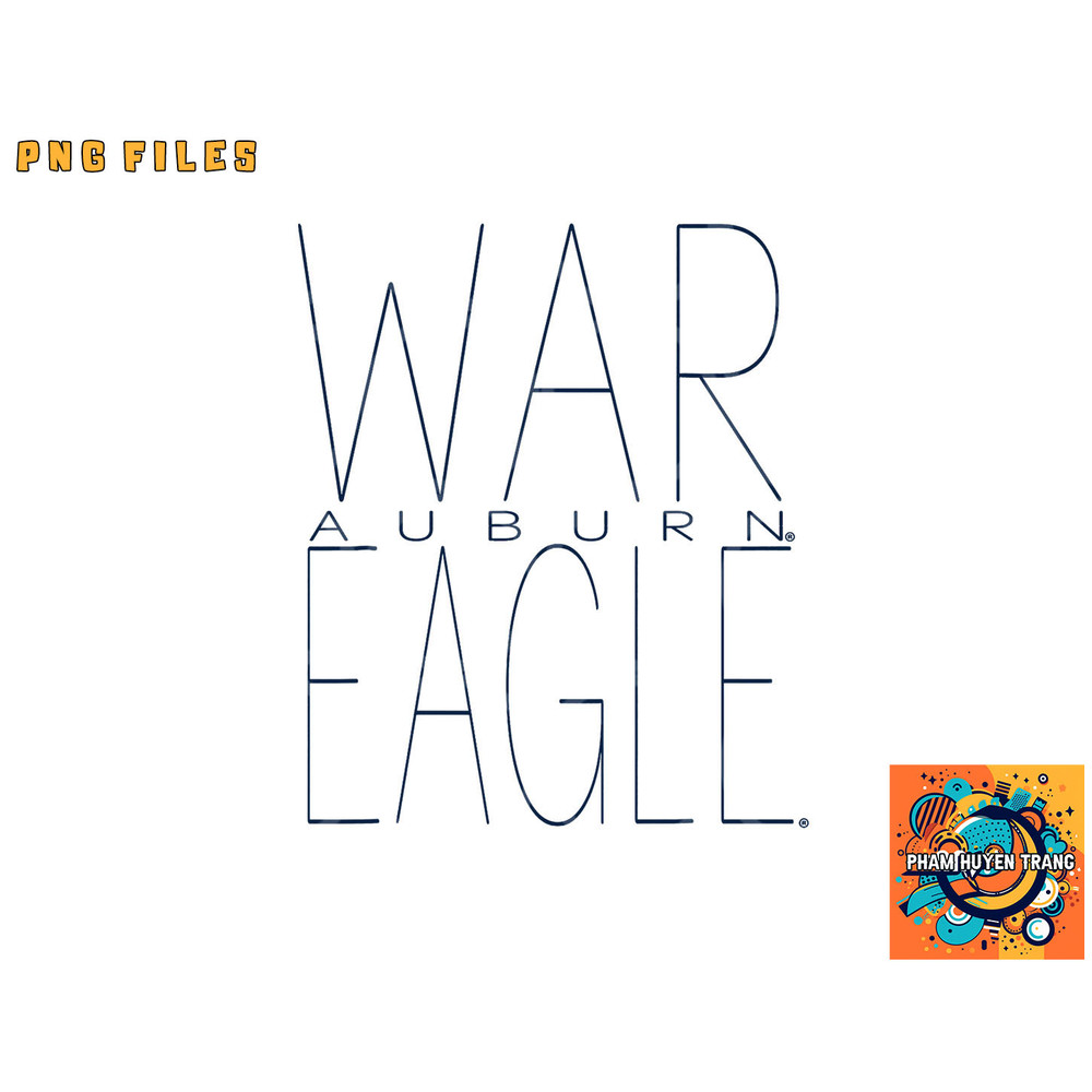 Auburn Tigers War Eagle Logo Officially Licensed png, digital download copy.jpg