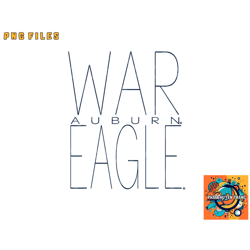 Auburn Tigers War Eagle Logo Officially Licensed png, digital download copy.jpg