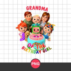 Grandma Of The Birthday Girl Png, Cocomelon Birthday Png, Cocomelon Family Png Digital File