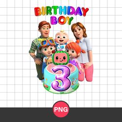 3rd Cocomelon Birthday Boy Png, Cocomelon Birthday Boy Png, Cocomelon Fanily Png, Cocomelon Png Digital File