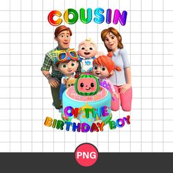 Cousin Of The Birthday Boy Png, Cocomelon Birthday Boy Png, Cocomelon Fanily Png, Cocomelon Png Digital File