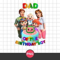 Dad Of The Birthday Boy Png, Cocomelon Birthday Boy Png, Cocomelon Fanily Png, Cocomelon Png Digital File