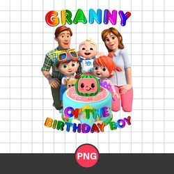 Granny Of The Birthday Boy Png, Cocomelon Birthday Boy Png, Cocomelon Fanily Png, Cocomelon Png Digital File