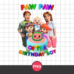 Paw Paw Of The Birthday Boy Png, Cocomelon Birthday Boy Png, Cocomelon Fanily Png, Cocomelon Png Digital File