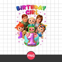 1st Cocomelon Birthday Girl Png, Cocomelon Birthday Png, Cocomelon Fanily Png, Cocomelon Png Digital File
