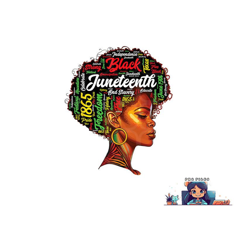 Black History Afro Queen Melanin Word Art Womens Juneteenth png, digital download copy.jpg
