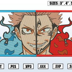 itadori yuji embroidery designs, anime embroidery ,machine embroidery design file, pes, dst, vp3, instant download