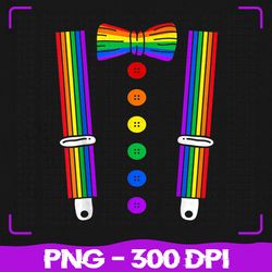 LGBT Pride Png, Gay Rainbow Tuxedo Suspenders Png, LGBT Png, Sublimation, PNG Files, Sublimation PNG