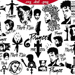 prince purple rain svg silhouetta, prince purple rain for cricut, png