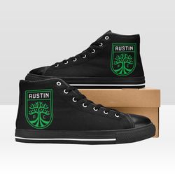 Austin FC Shoes, High-Top Sneakers, Handmade Footwear