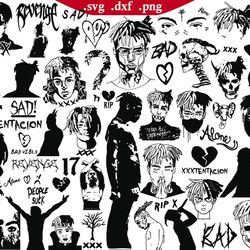 xxxtentacion svg, xxxtentacion for cricut, tentacion png