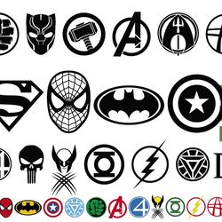 Superhero collection silhouette svg 2, marvel svg, avengers svg