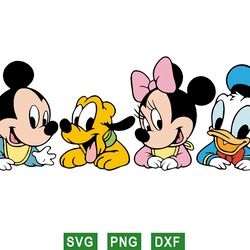 baby mickey peeking svg, baby minnie funny svg, disney mouse svg